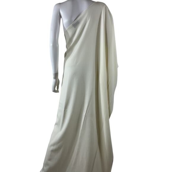 Beare Park One-Sleeve Cream Wool Gown Size 10 US - Picture 2 of 3